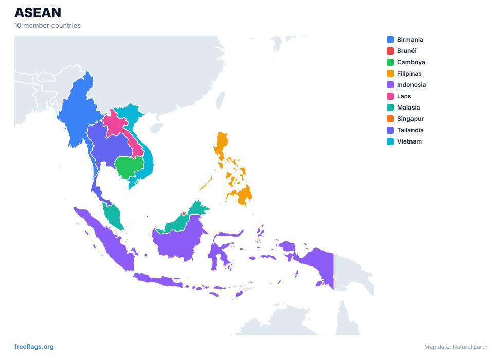 ASEAN Mapa Regional