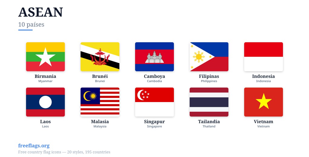 ASEAN Banderas
