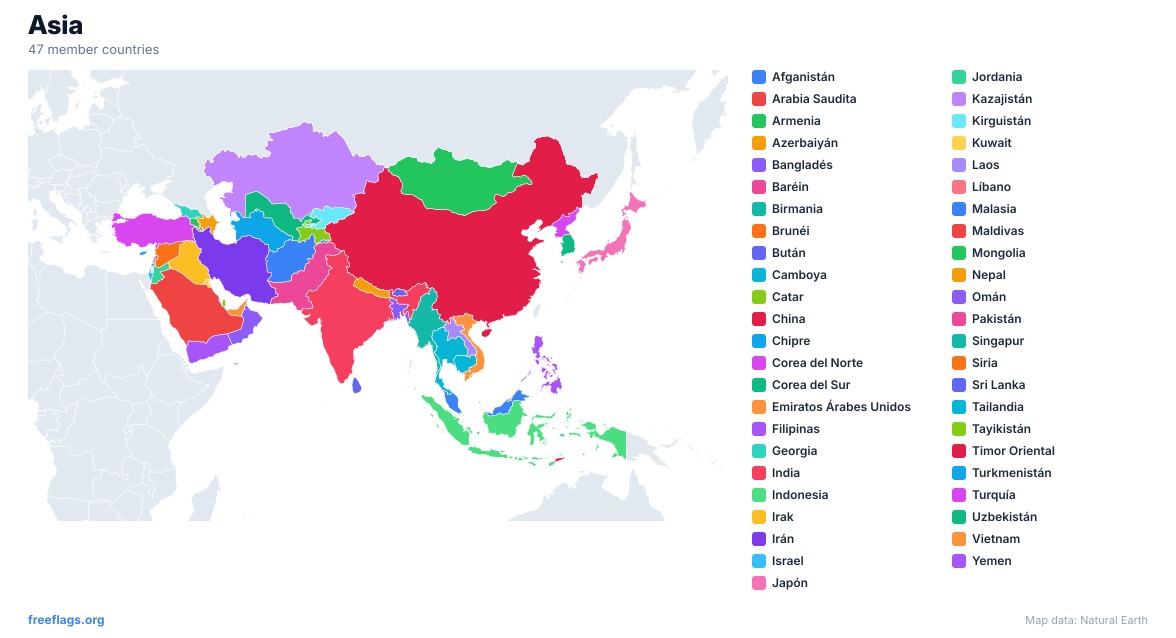 Asia Mapa Regional
