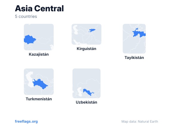 Asia Central Siluetas