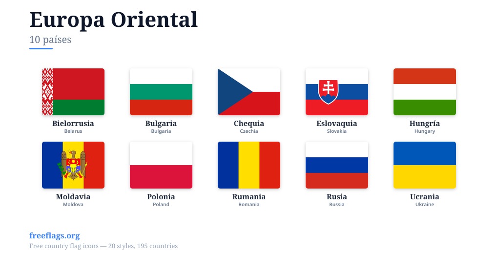 Europa Oriental Banderas