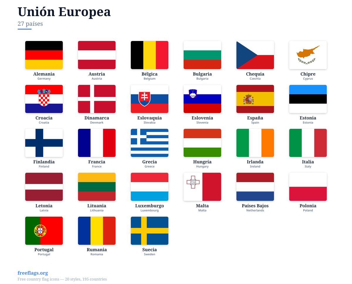 Unión Europea Banderas