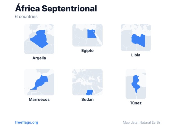 África Septentrional Siluetas