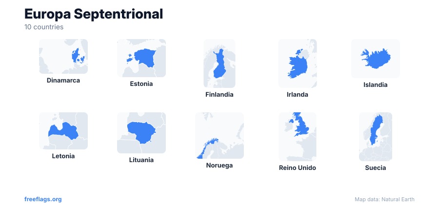 Europa Septentrional Siluetas