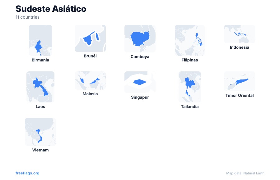 Sudeste Asiático Siluetas