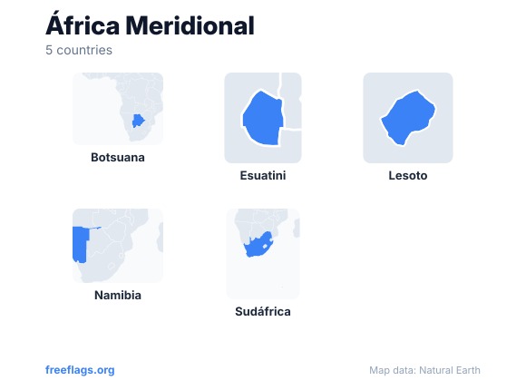 África Meridional Siluetas