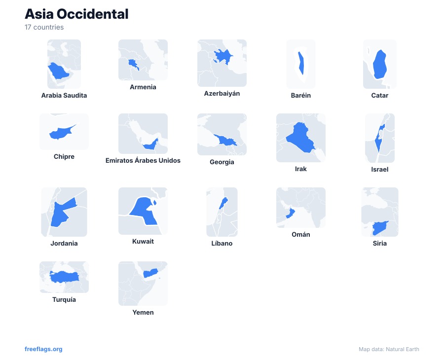 Asia Occidental Siluetas