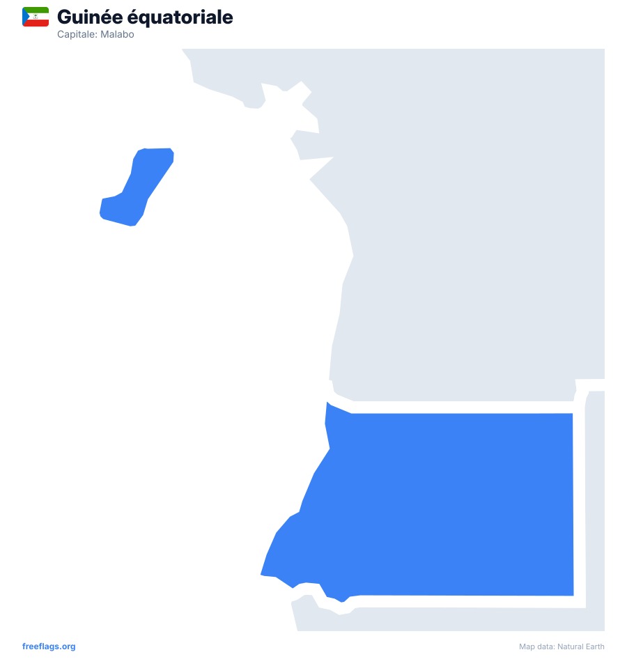 Guinée équatoriale map poster
