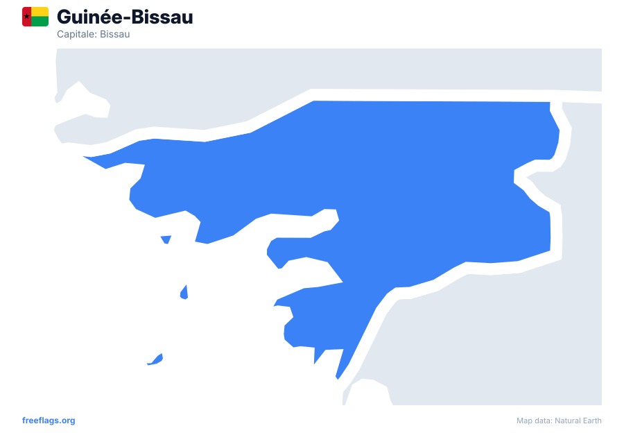 Guinée-Bissau map poster