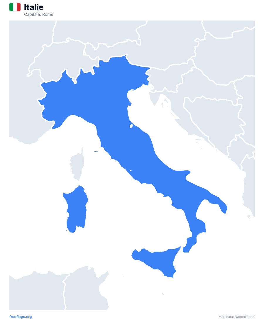 Italie map poster