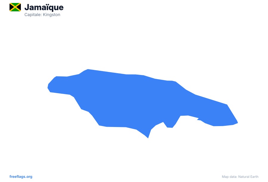 Jamaïque map poster