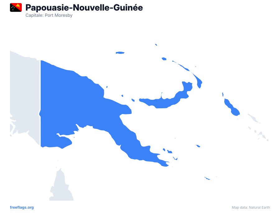 Papouasie-Nouvelle-Guinée map poster