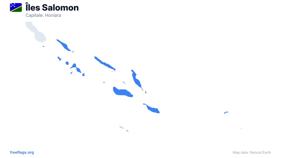 Îles Salomon map poster