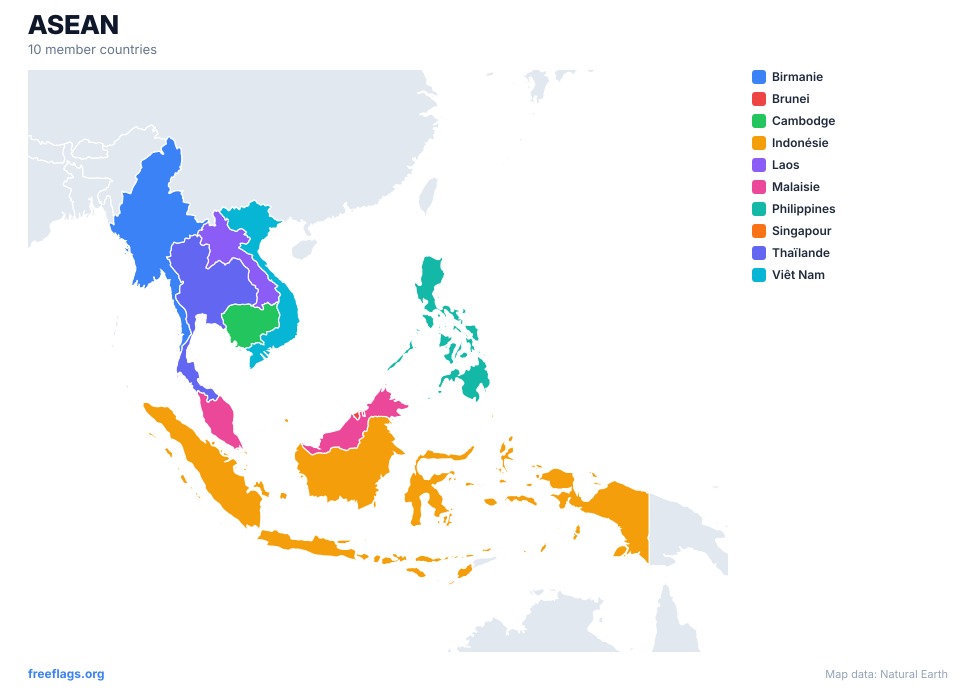 ASEAN Carte Régionale