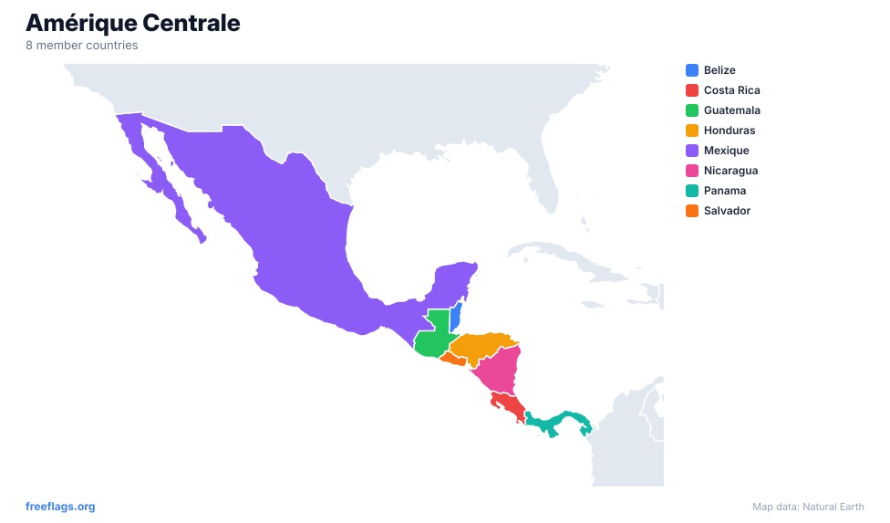 Amérique Centrale Carte Régionale