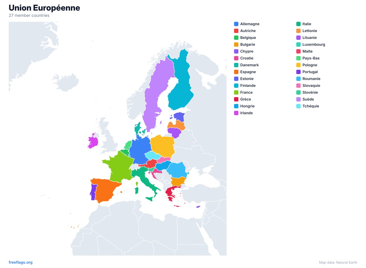 Union Européenne Carte Régionale