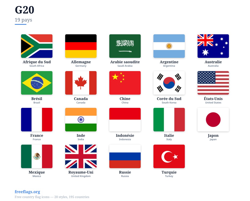 G20 Drapeaux