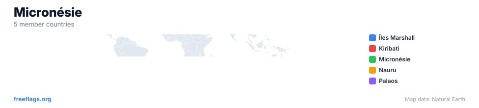 Micronésie Carte Régionale