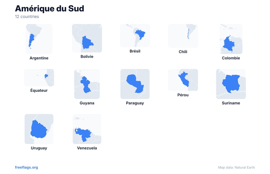 Amérique du Sud Silhouettes
