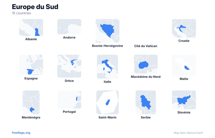 Europe du Sud Silhouettes