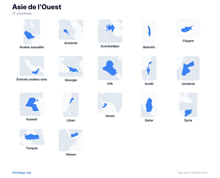 Asie de l'Ouest Silhouettes