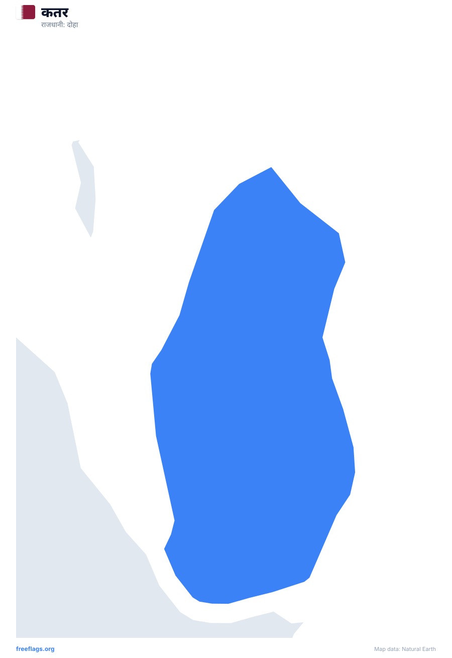कतर map poster