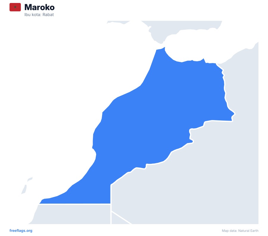 Maroko map poster