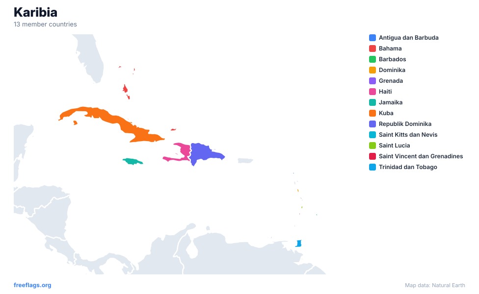 Karibia Peta Regional