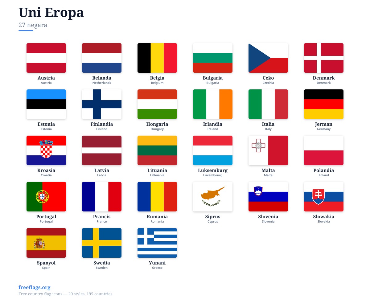 Uni Eropa Bendera Anggota