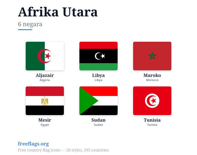 Afrika Utara Bendera Anggota