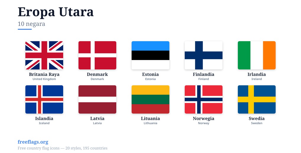 Eropa Utara Bendera Anggota