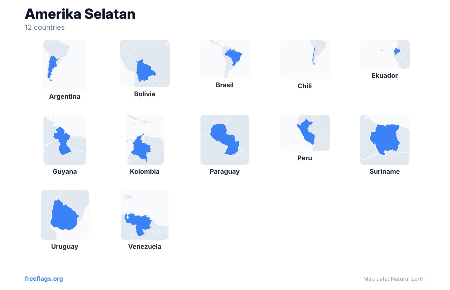 Amerika Selatan Bentuk Negara