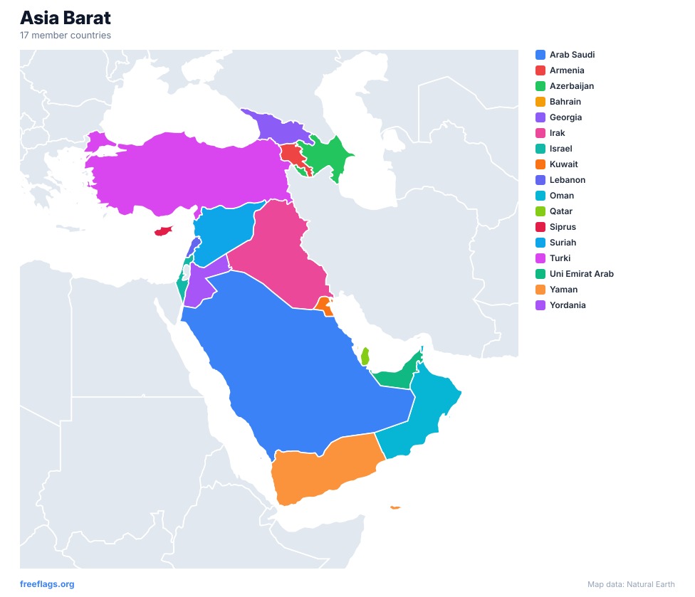 Asia Barat Peta Regional