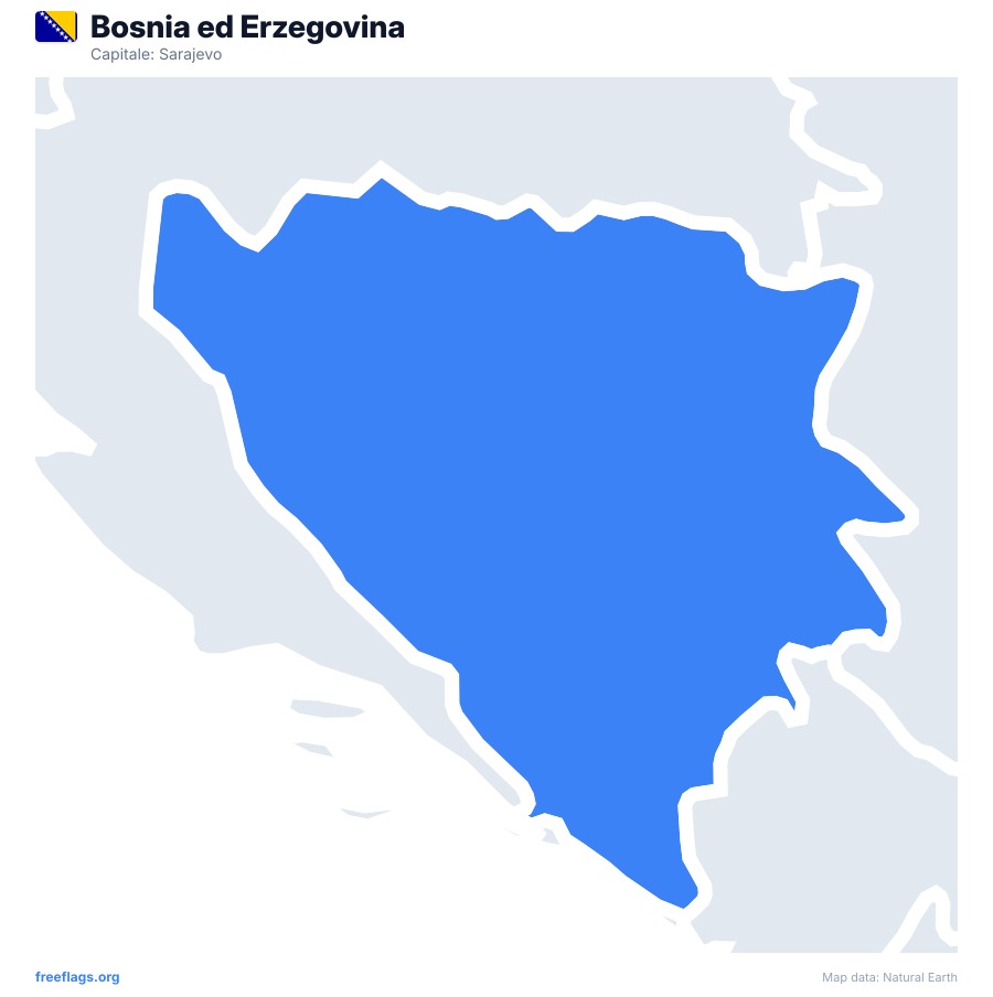Bosnia ed Erzegovina map poster