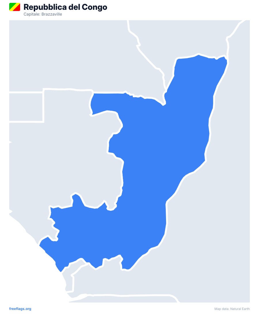 Repubblica del Congo map poster