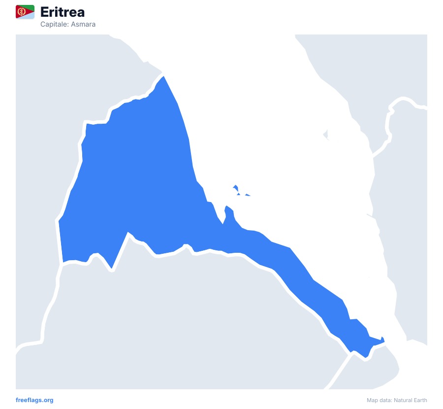 Eritrea map poster