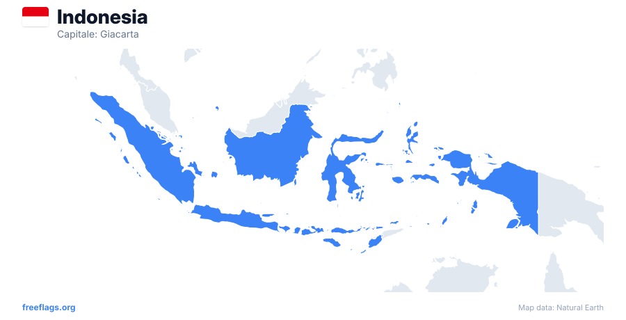 Indonesia map poster