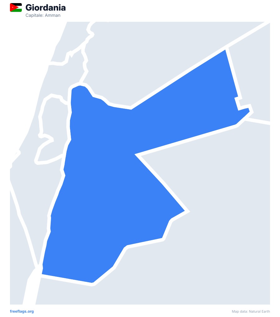 Giordania map poster