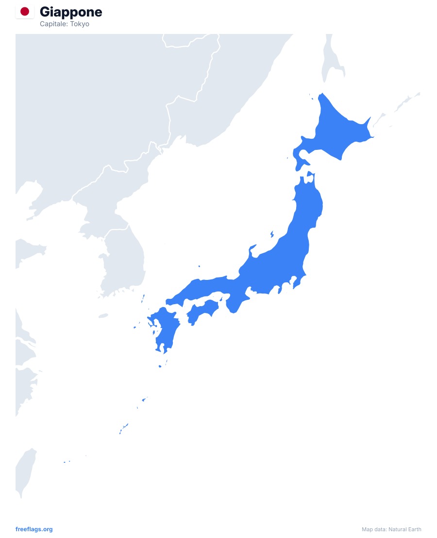 Giappone map poster