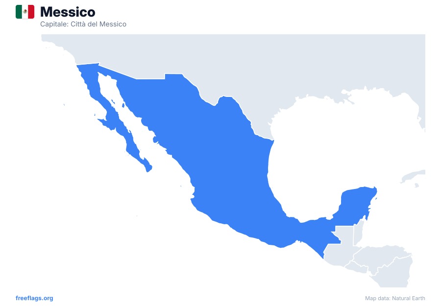 Messico map poster
