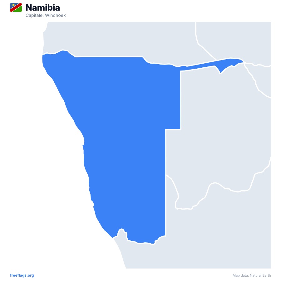 Namibia map poster