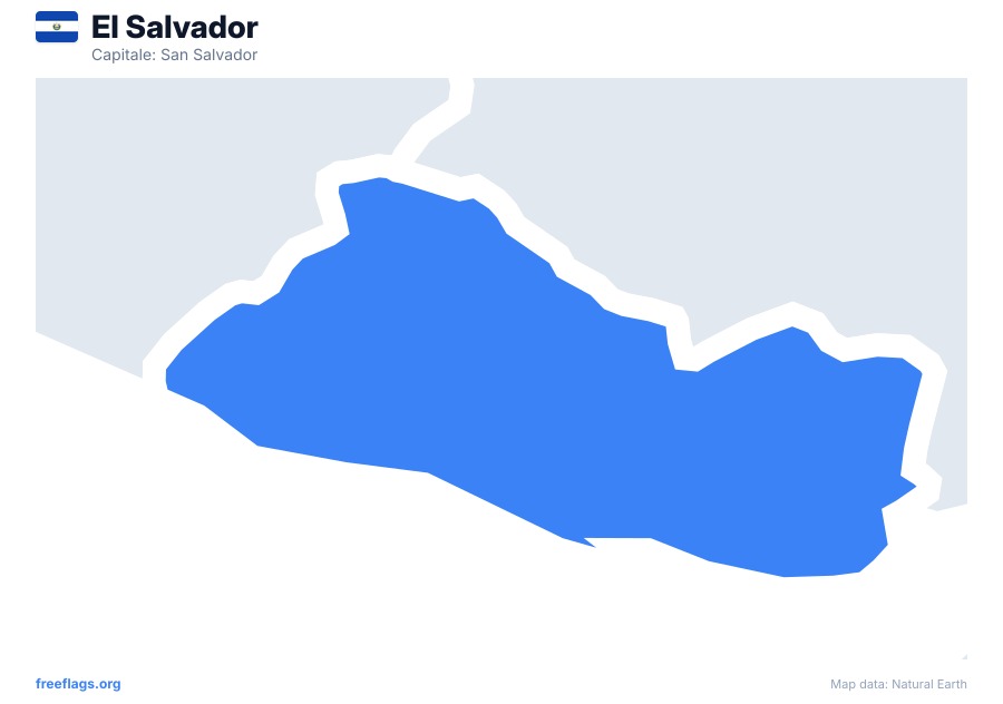 El Salvador map poster
