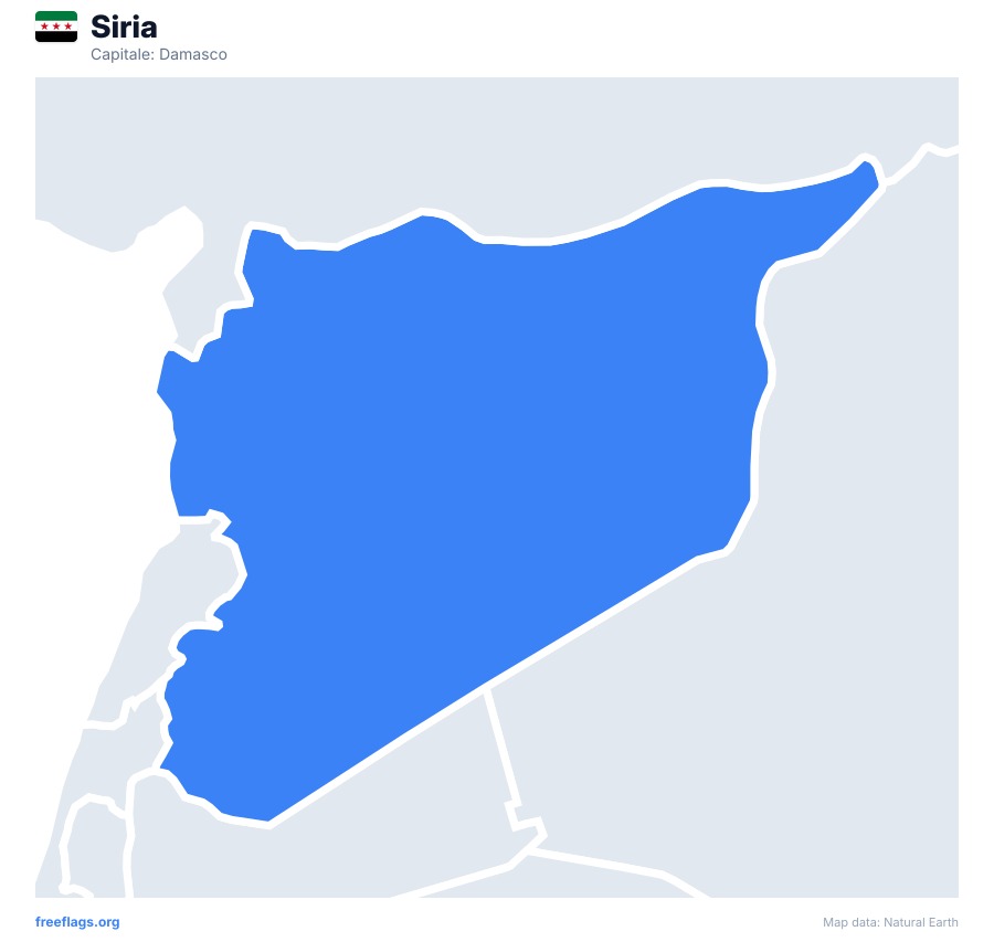 Siria map poster