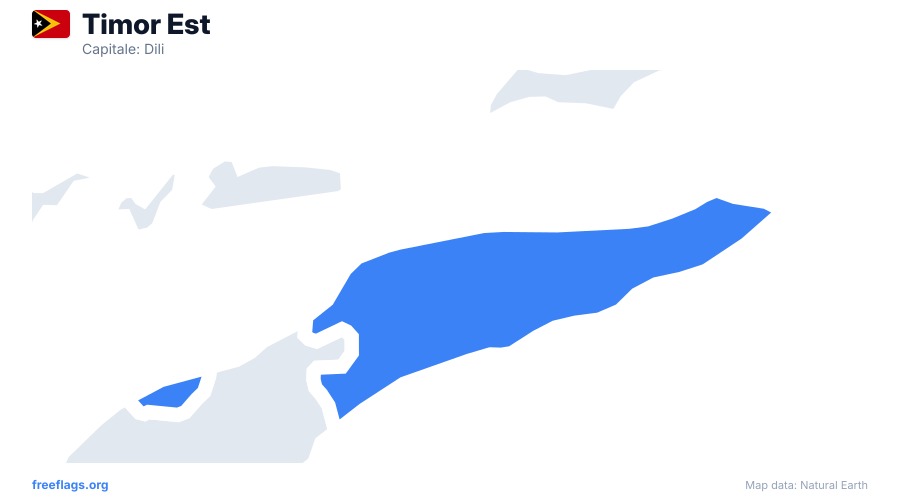 Timor Est map poster