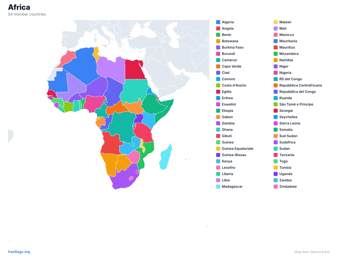 Africa Mappa Regionale