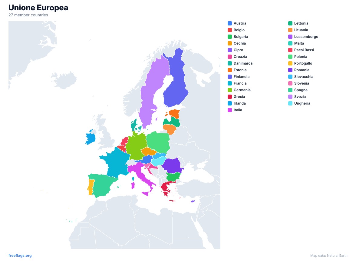 Unione Europea Mappa Regionale