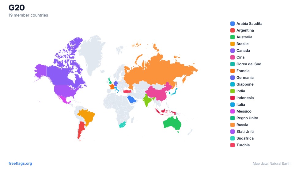 G20 Mappa Regionale