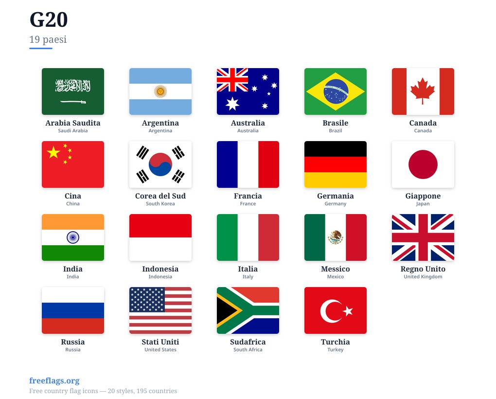 G20 Bandiere