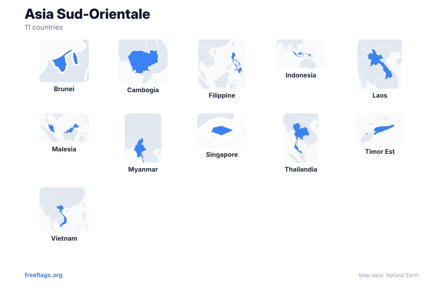 Asia Sud-Orientale Sagome