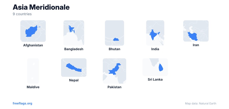 Asia Meridionale Sagome